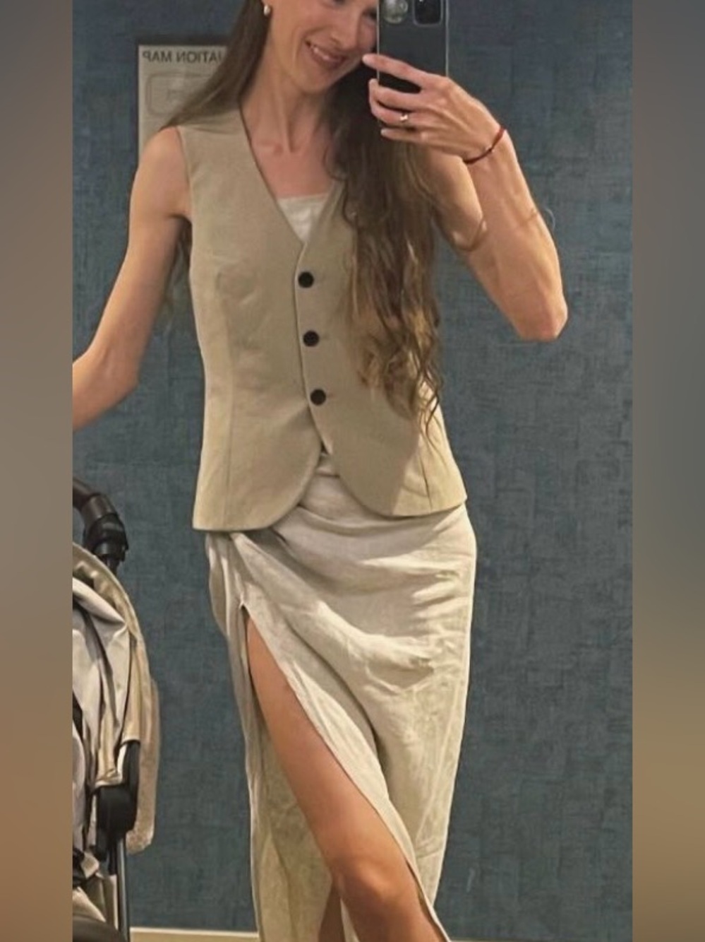 H&M Tailored Vest Beige